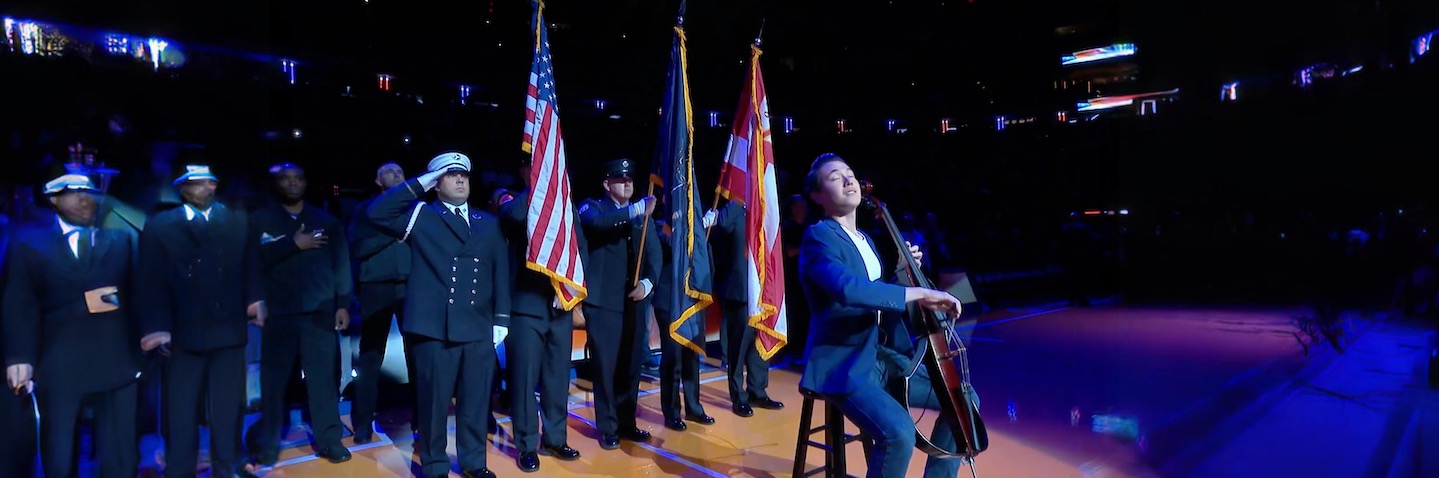 Self-accompanied U.S. Anthem